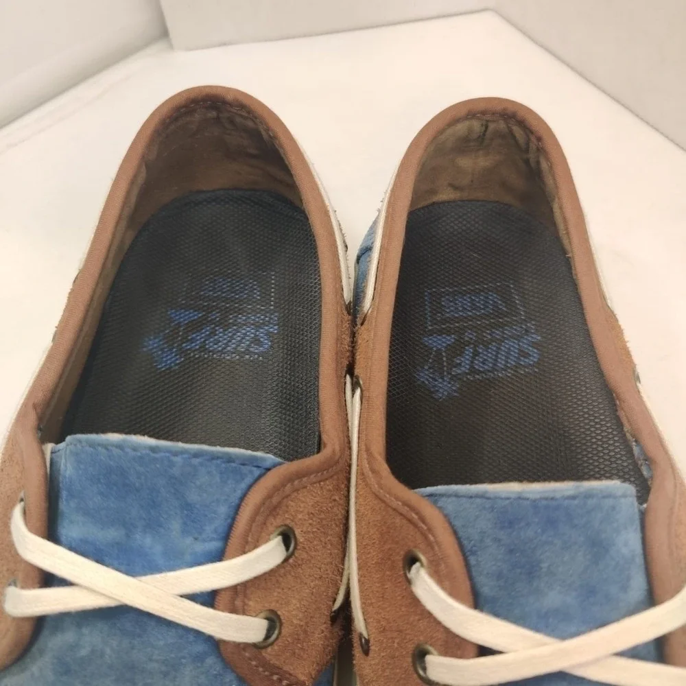 VANS Chauffeur 2.0 Boat Shoes Suede Two Tone Men's 7.5 Preppy Nautical Surf Line